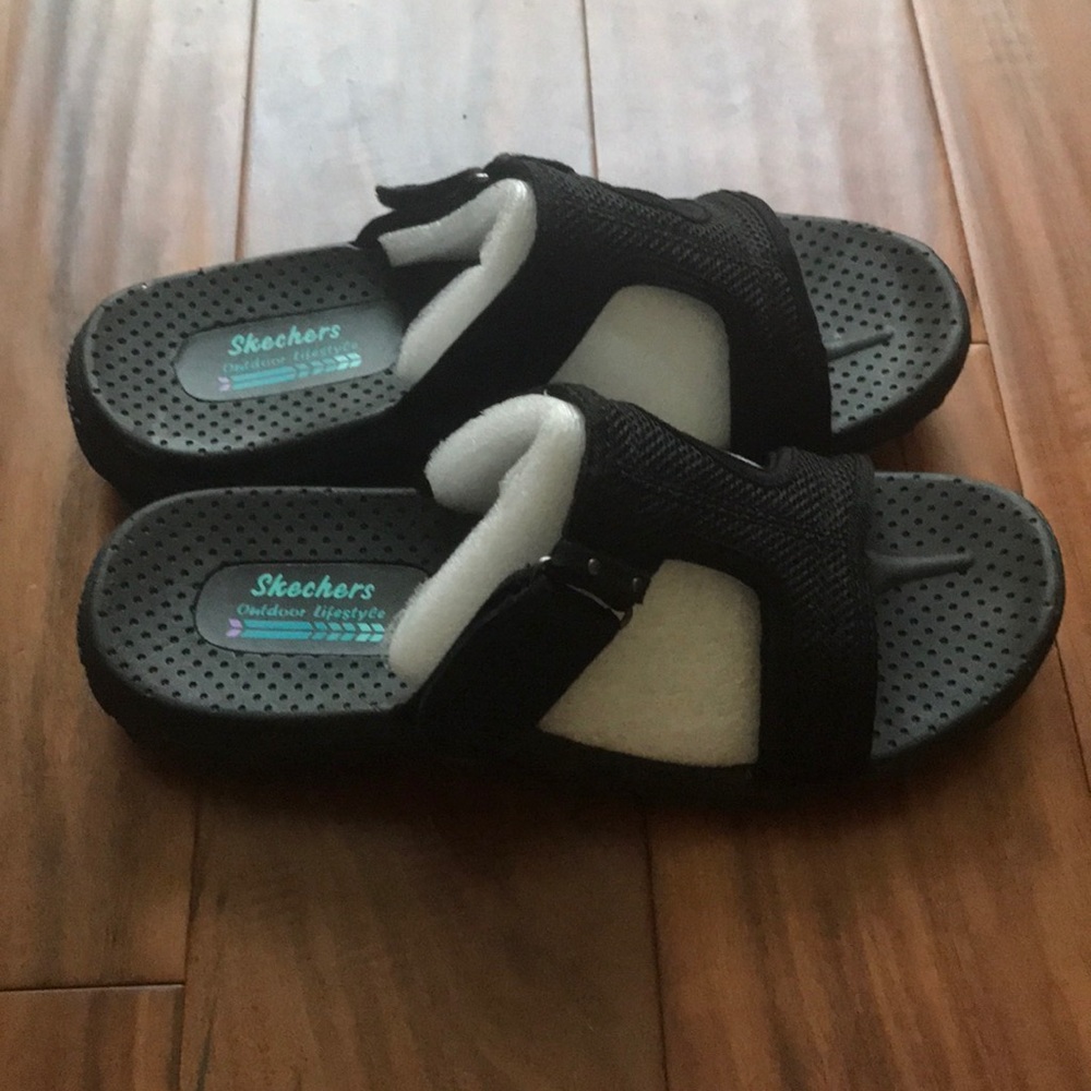 Sketchers Reggae Rockfest Black Sandals